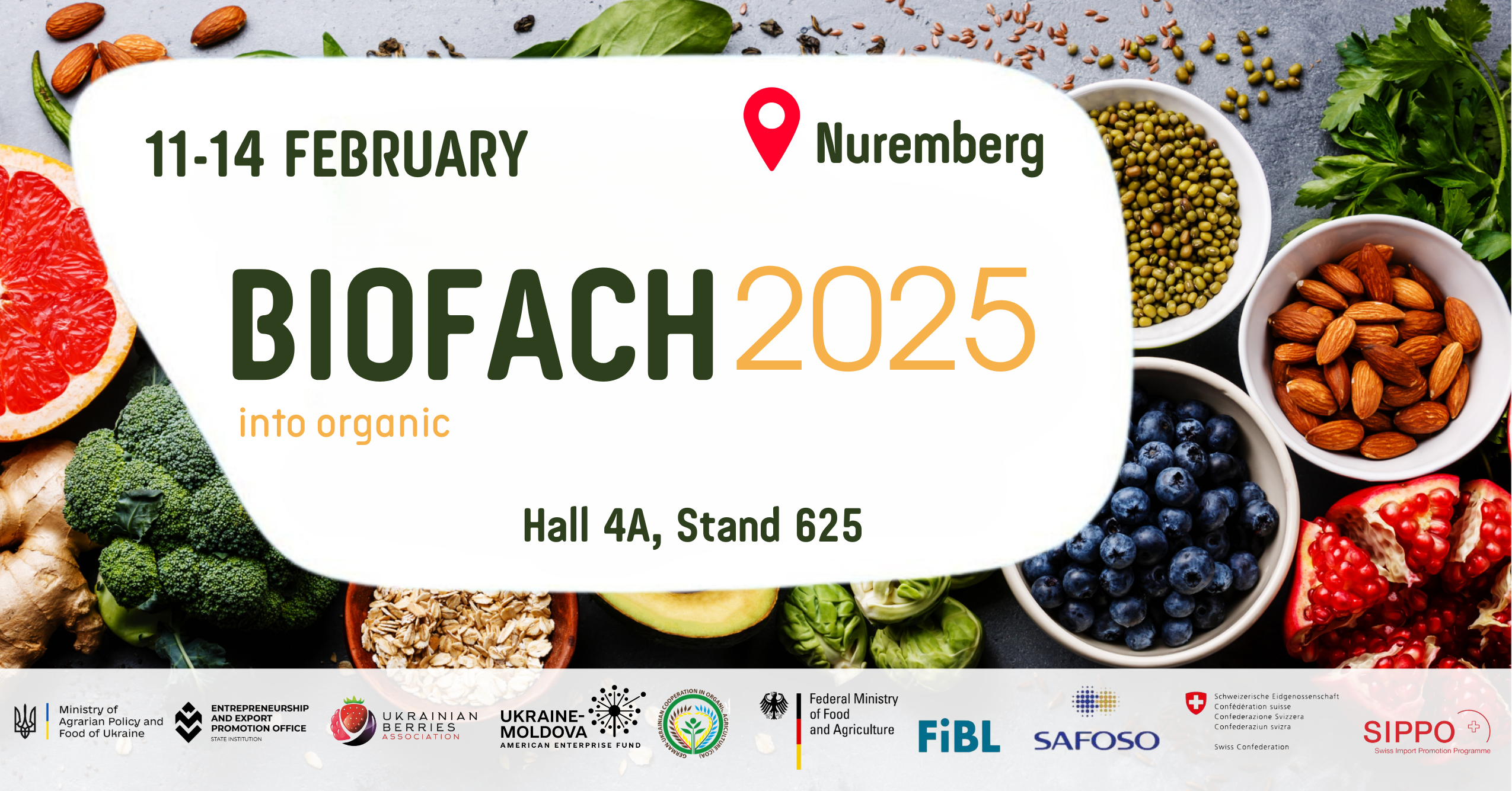 Ukrainian organic sector companies invited to exhibit at the BIOFACH 2025