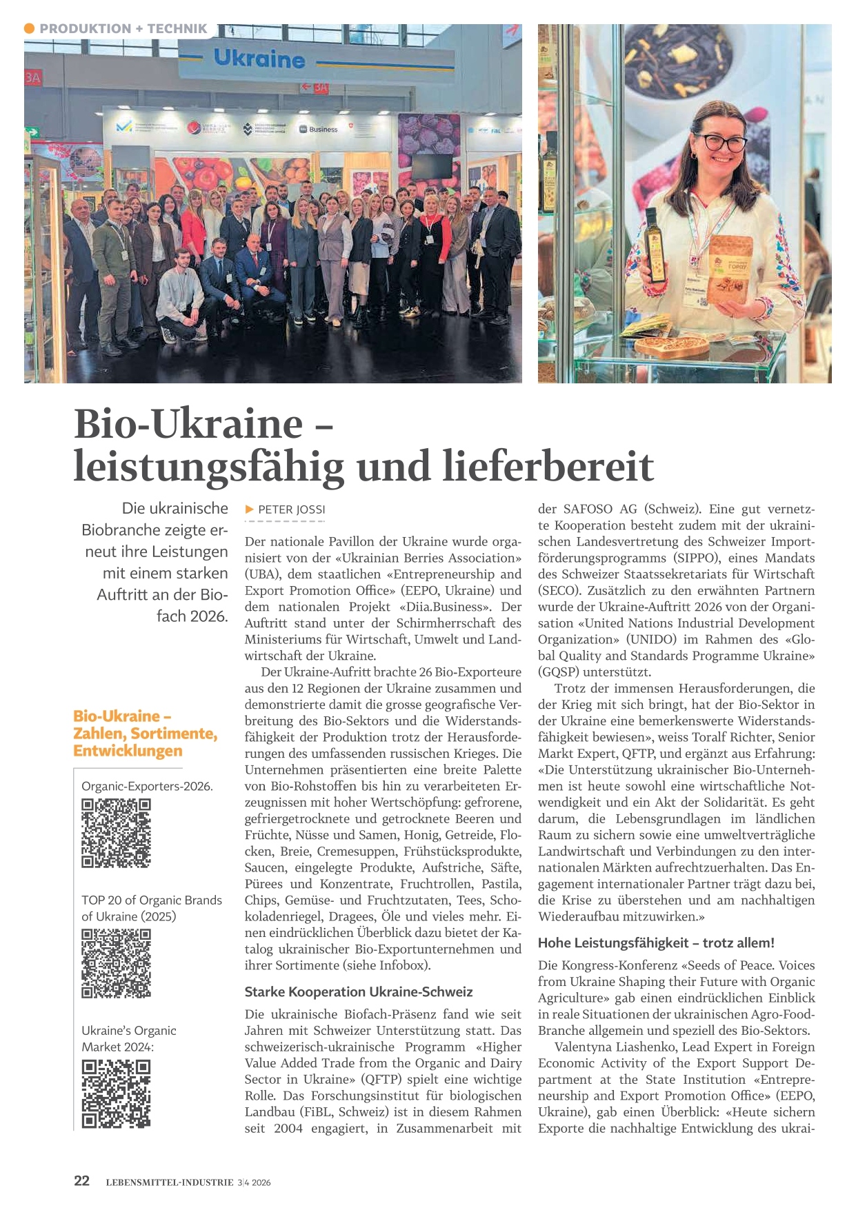 2026 04 03 Lebernsmittel Industrie CH media Seite 22 23 Biofach Ukraine page 0001