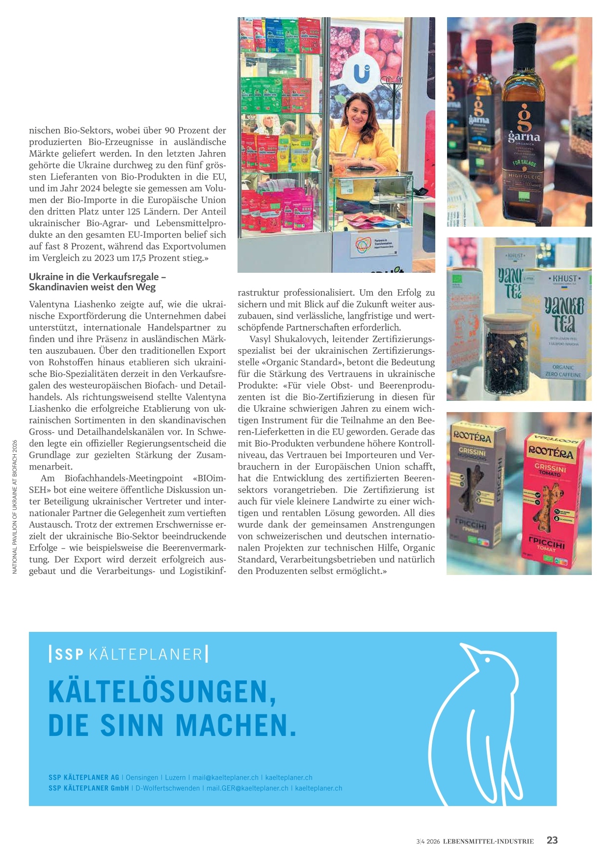 2026 04 03 Lebernsmittel Industrie CH media Seite 22 23 Biofach Ukraine page 0002